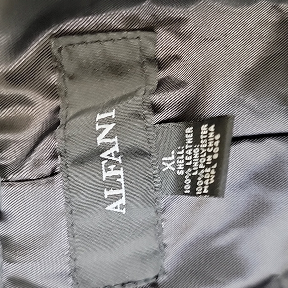 Alfani Bikercore Matrix Whimsigoth Black Buttery Leather Jacket XL - Picture 2 of 12